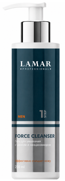 арт 541827 Гель для умывания с цинком и ниацинамидом FORCE CLEANSER, 200 мл